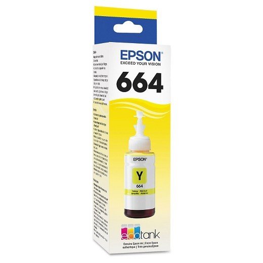 Epson ink Bottle- T664, Yellow, 70ml