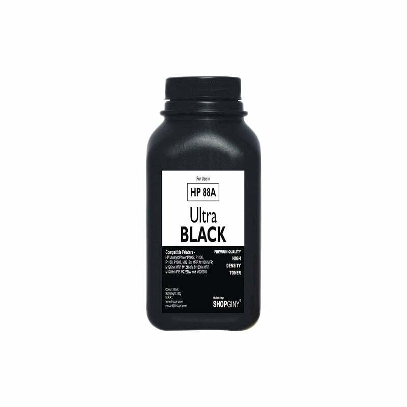 SHOPGINY Toner Refill Powder Ultra Black for HP 88A, CC388A Toner Cartridge for HP Laser Printers P1007, P1106, P1108, P1008, M1213nf MFP, M1136 MFP, M126nw MFP, M1218nfs, M128fw MFP, M128fn MFP, M226DW and M226DN (Pack of 1)